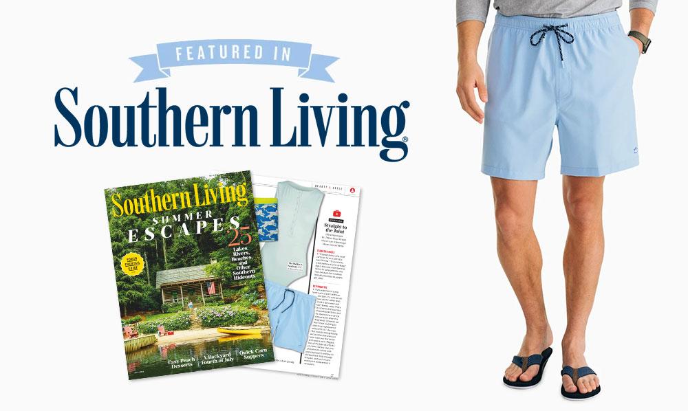 Southern Living features Southern Tide Men's Swim Trunk