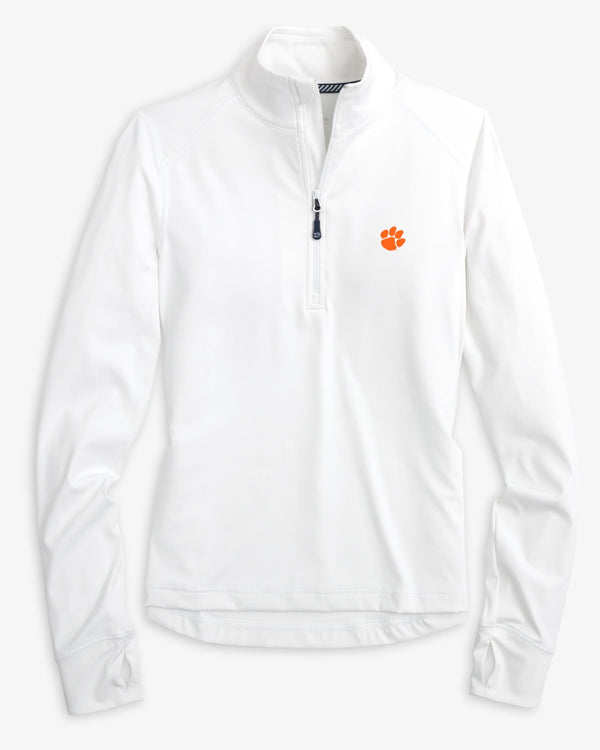 Clemson Tigers Runaround Quarter Zip Pull Over Southern Tide Classic White S 