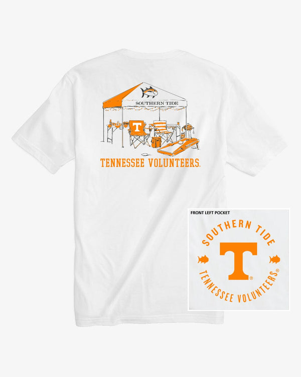 The front view of the Tennessee Vols Tailgate Time T-Shirt by Southern Tide - Classic White