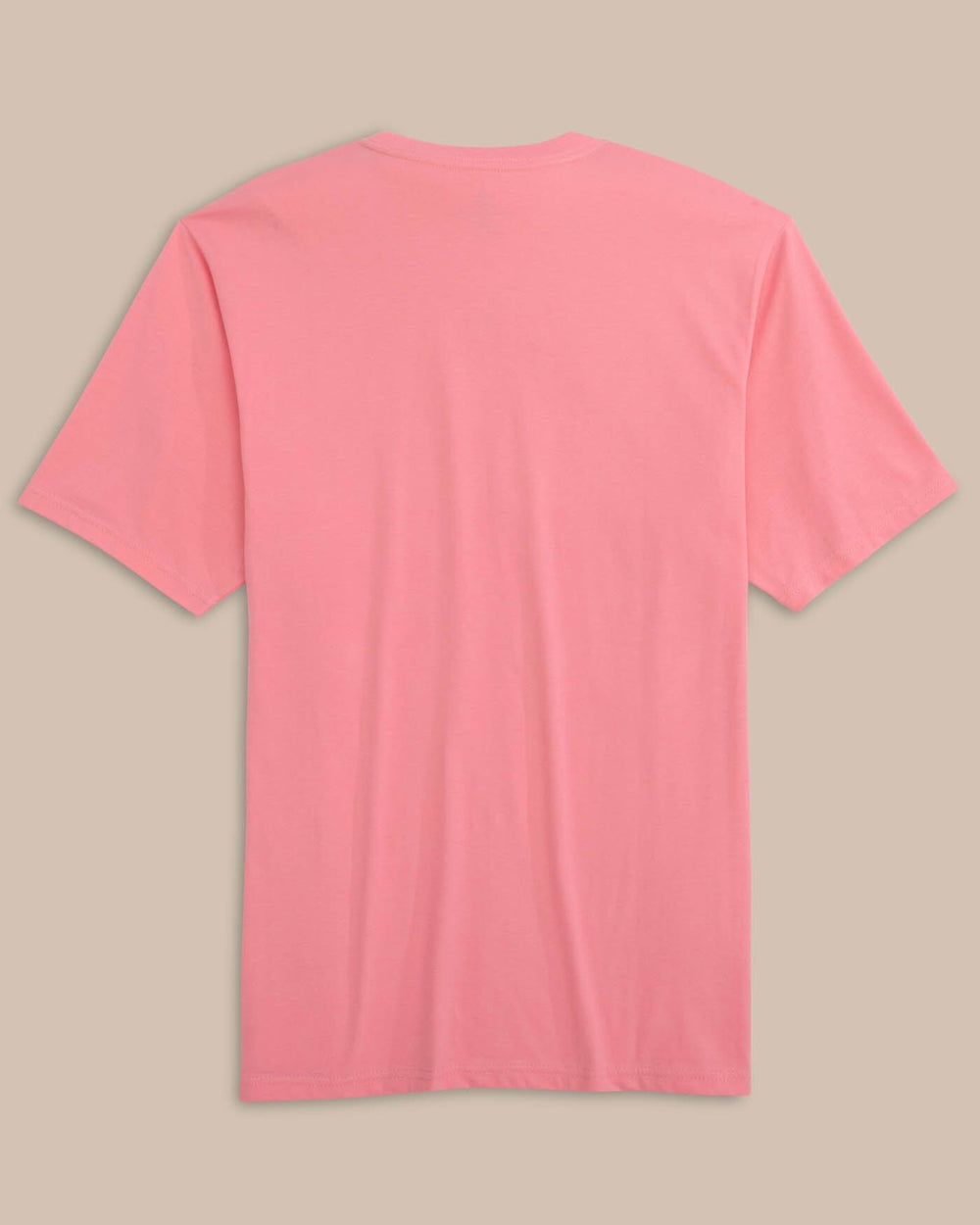 The back view of the Southern Tide Across the Chest Skipjack Short Sleeve T-Shirt by Southern Tide - Geranium Pink