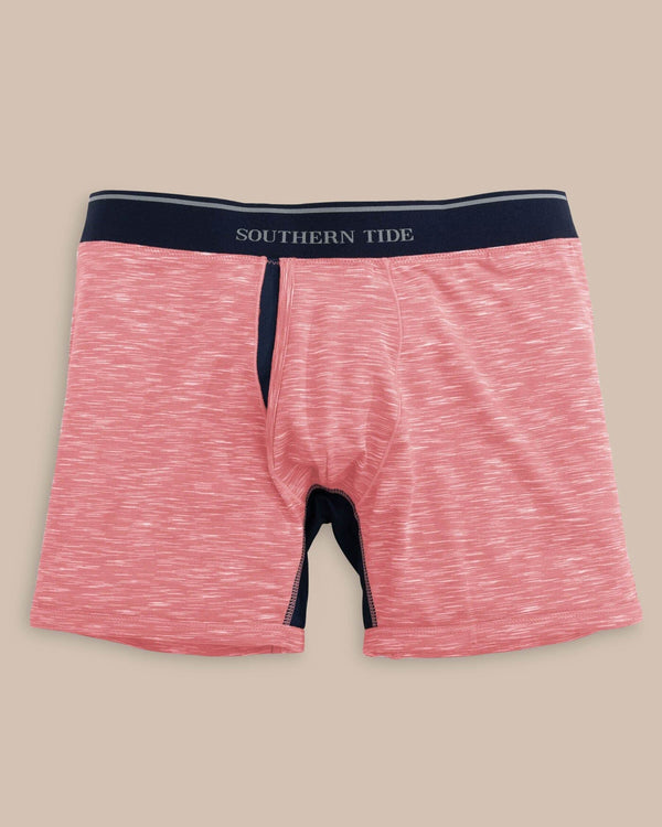 The front view of the Southern Tide Baxter Performance Boxer Brief by Southern Tide - Rouge Red