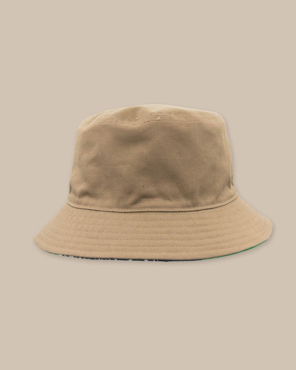 The back view of the Southern Tide Beach Blooms Bucket Hat by Southern Tide - Khaki