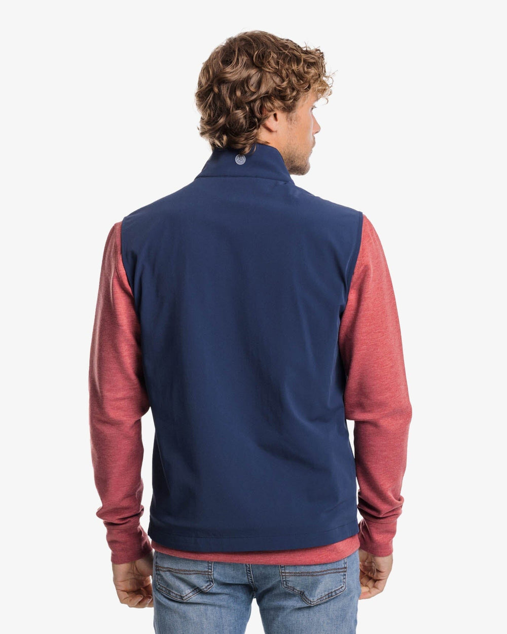 The back view of the Southern Tide Bowline Performance Vest by Southern Tide - Dress Blue