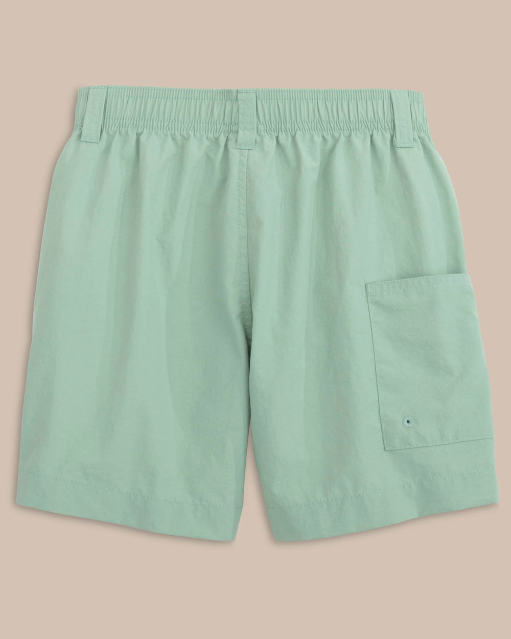 The back view of the Southern Tide Boys Shoreline Active Short by Southern Tide - Green Surf