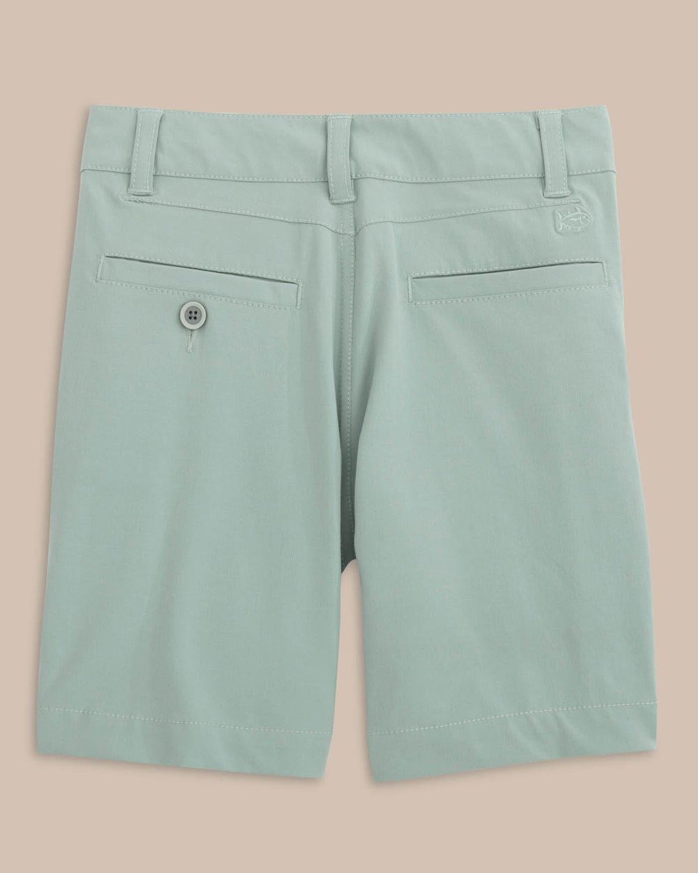 The back view of the Southern Tide Boys T3 Gulf Short by Southern Tide - Green Surf