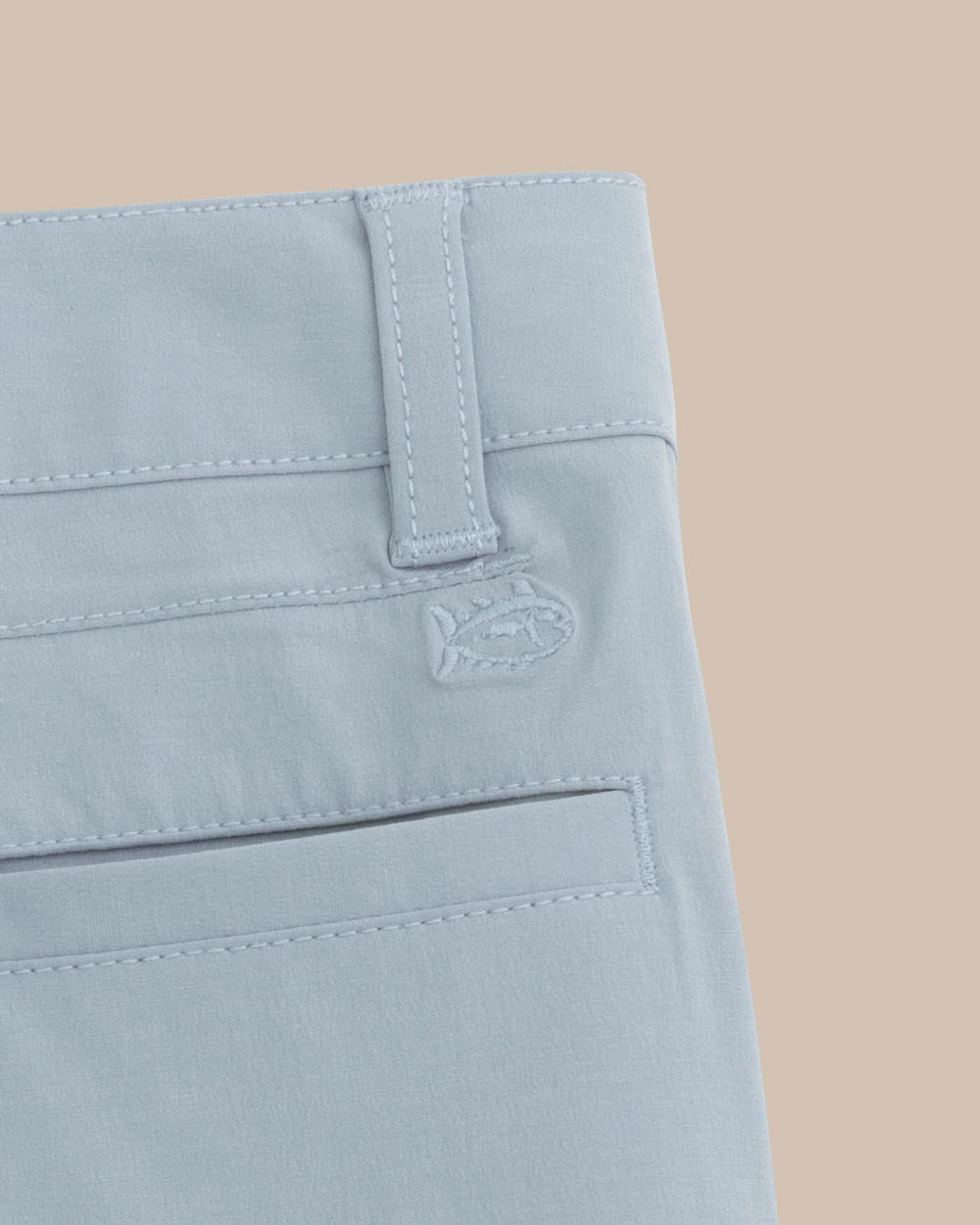 The detail view of the Southern Tide Boys T3 Gulf Short by Southern Tide - Tsunami Grey