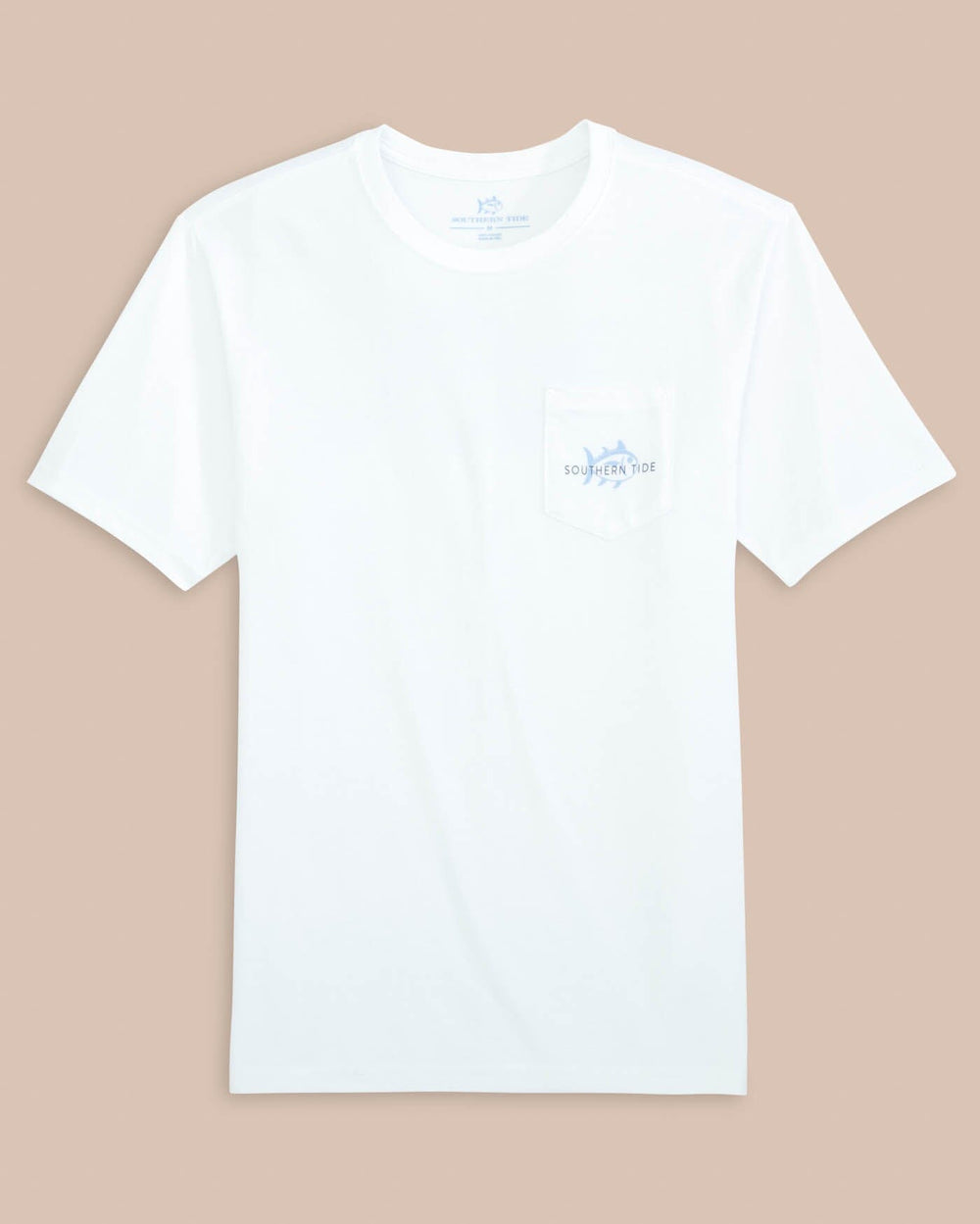 The front view of the Southern Tide Channel Marker Short Sleeve T-Shirt by Southern Tide - Classic White