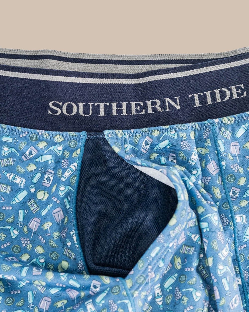 The detail view of the Southern Tide Dazed and Transfused Boxer Brief by Southern Tide - Coronet Blue