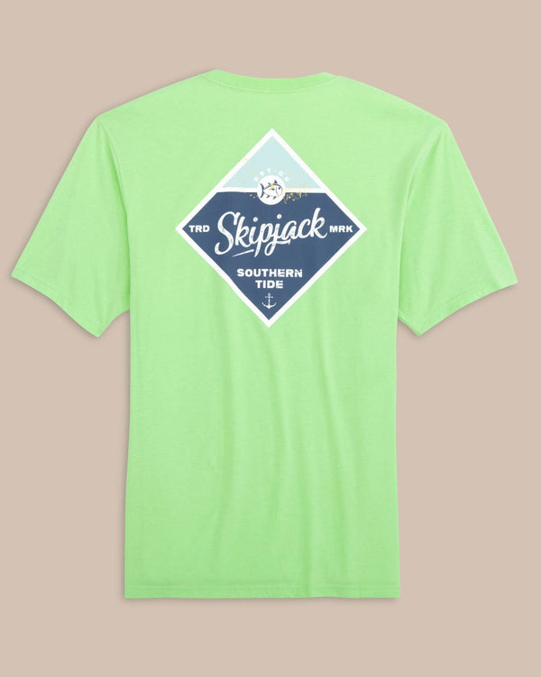 The back view of the Southern Tide Diamond ST Trademark Short Sleeve T-Shirt by Southern Tide - Pistachio Green