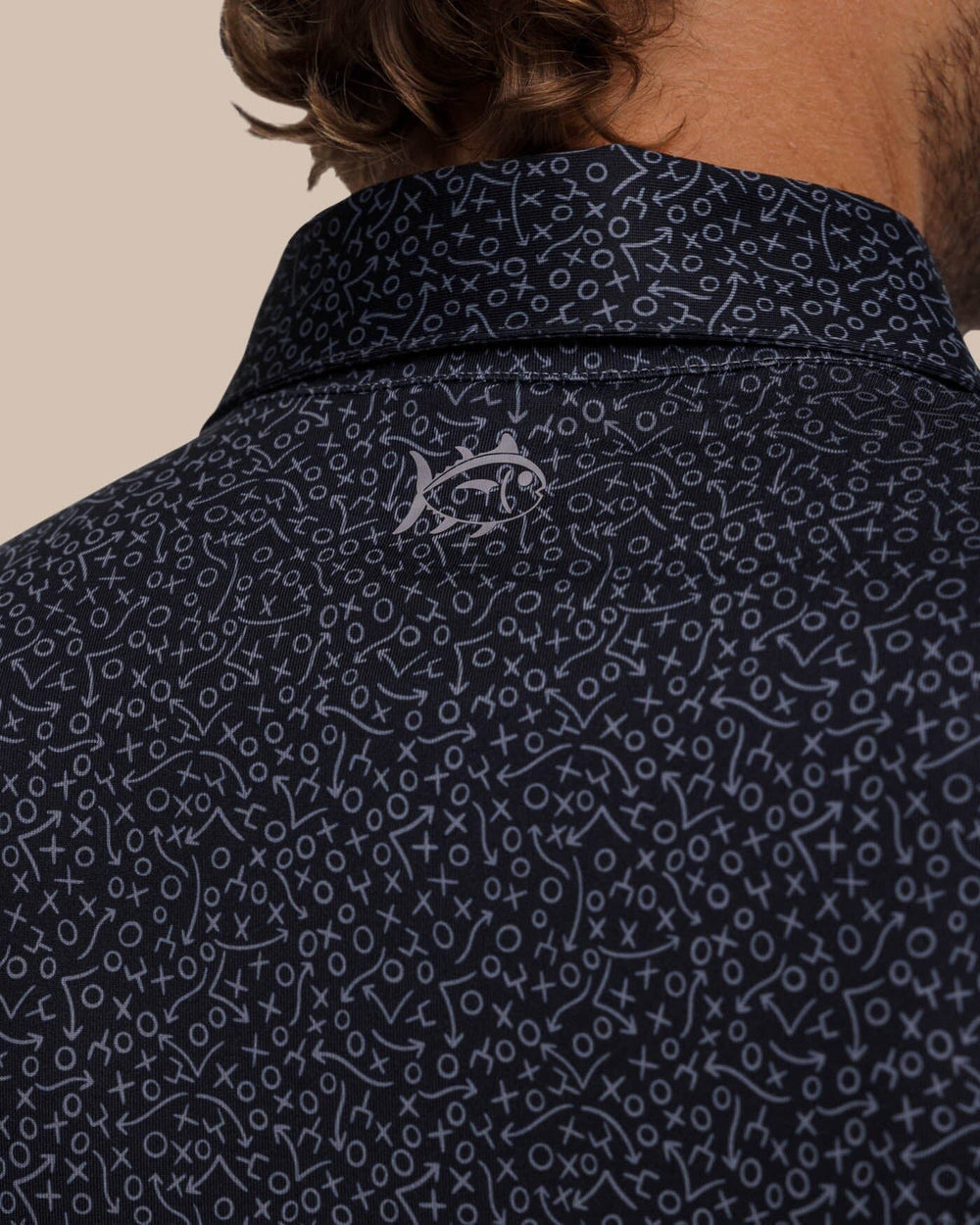 The yoke view of the Southern Tide Driver Gameplay Polo by Southern Tide - Black