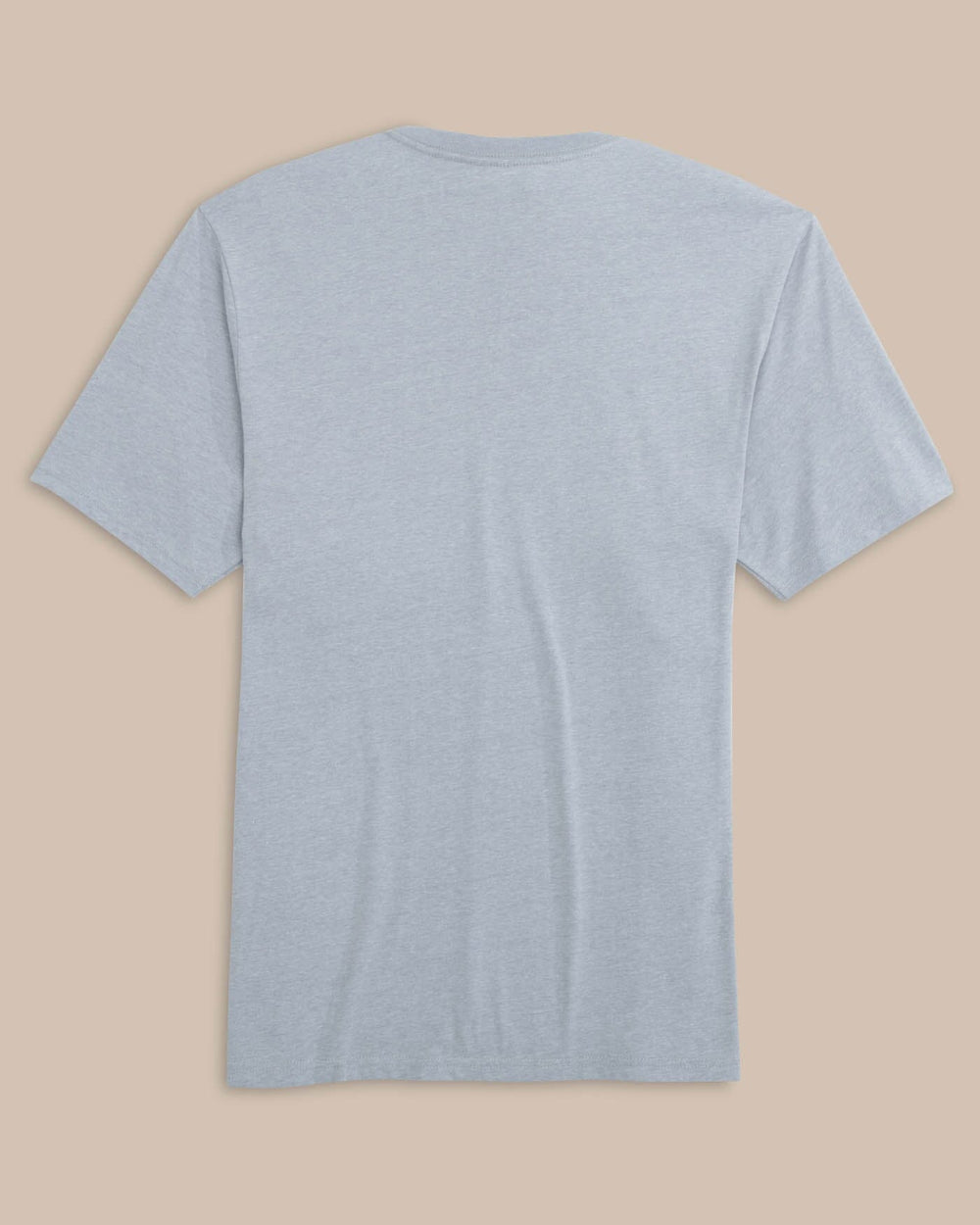 The back view of the Southern Tide Heather ST Banner Year Front Graphic Short Sleeve T-shirt by Southern Tide - Heather Platinum Grey
