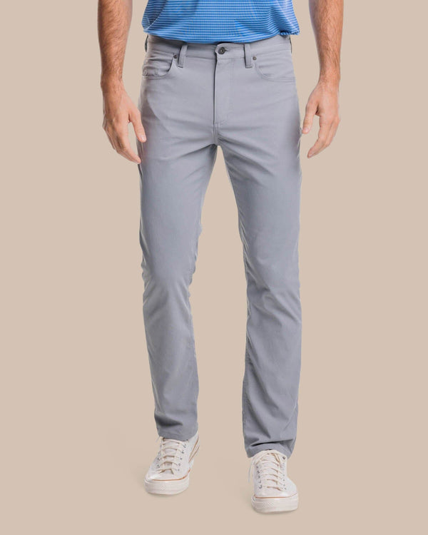 The front view of the Southern Tide Intercoastal Performance Pant Steel Grey by Southern Tide - Steel Grey