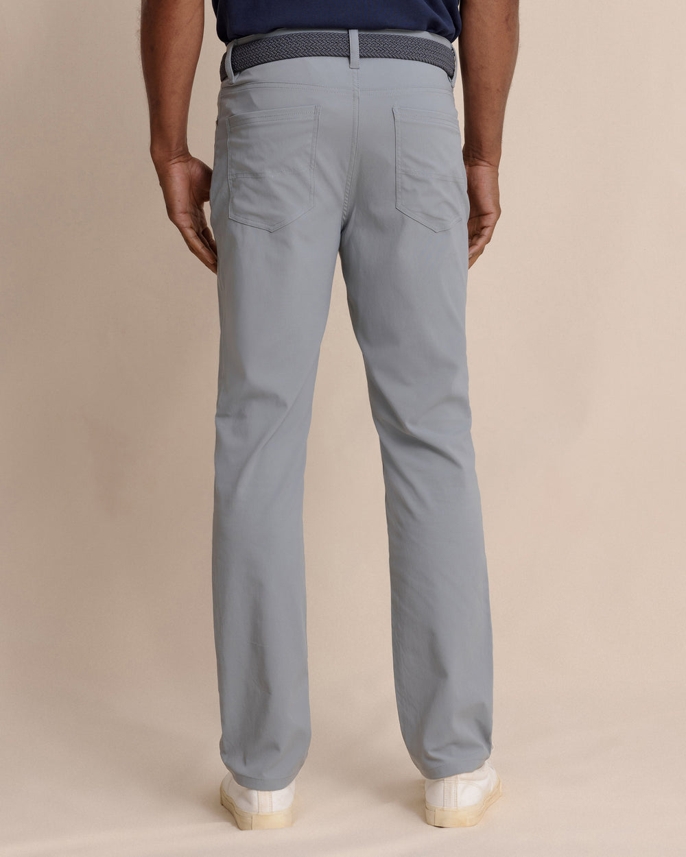 The back view of the Southern Tide Intercoastal Performance Pant in Steel Grey by Southern Tide - Steel Grey