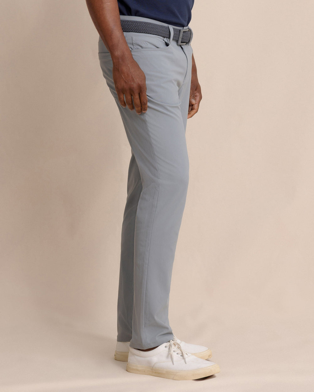 The side view of the Southern Tide Intercoastal Performance Pant in Steel Grey by Southern Tide - Steel Grey