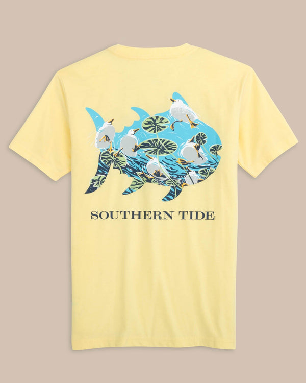 The back view of the Southern Tide Kids Bottoms Up Short Sleeve T-shirt by Southern Tide - Blonde