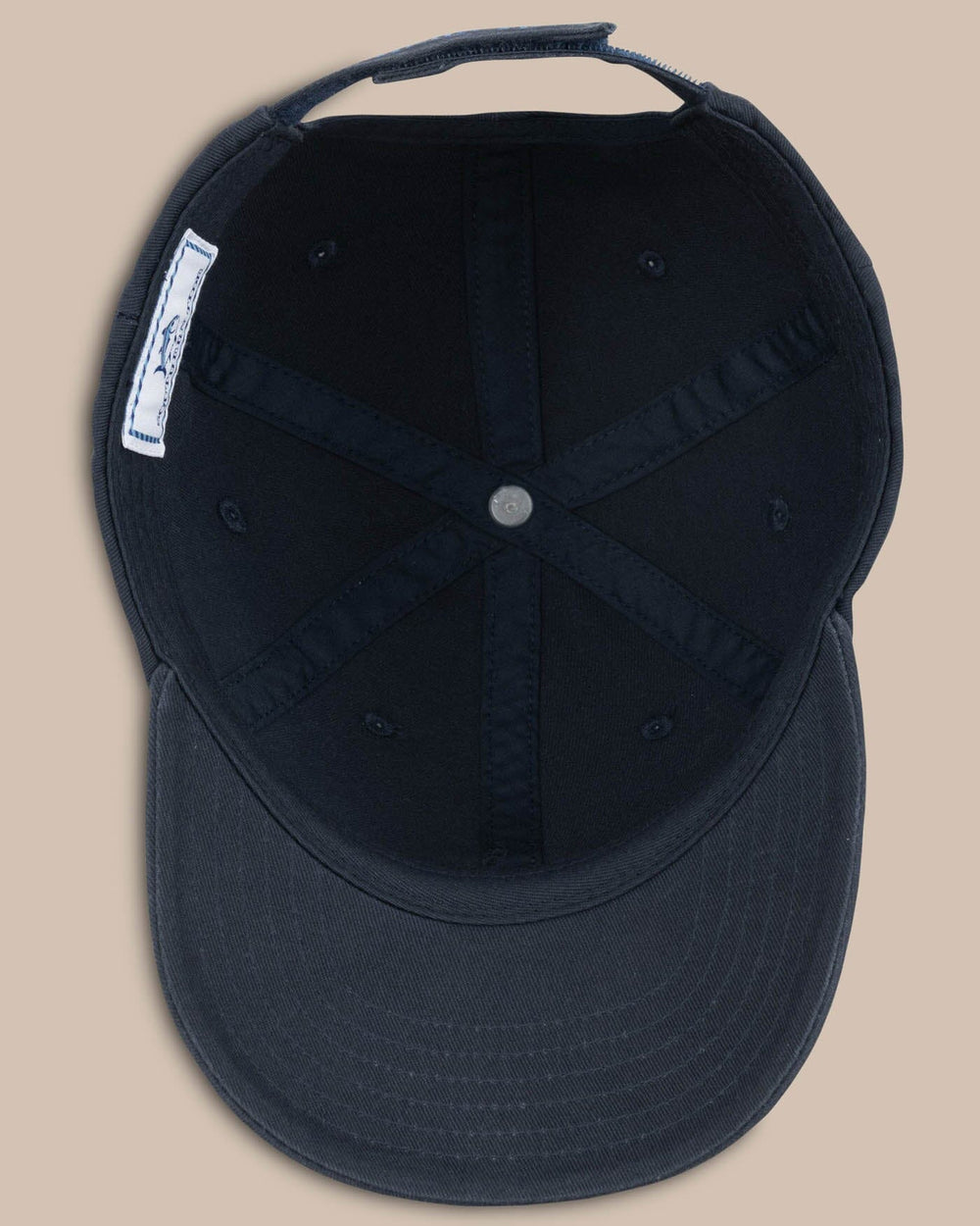 The inside view of the Kid's Mini Skipjack Hat by Southern Tide - Navy