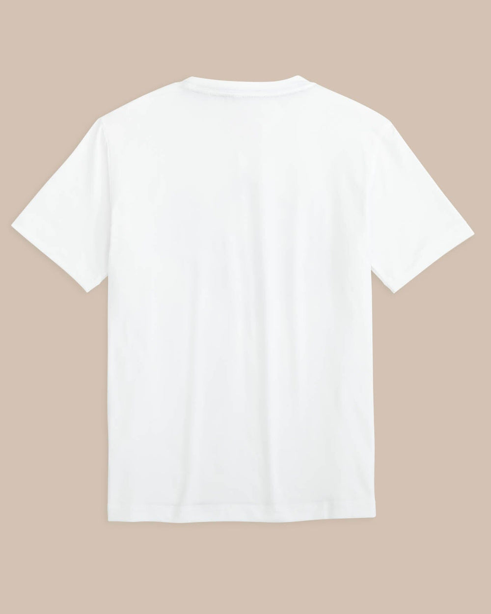 The back view of the Southern Tide Kids Skipjacks Performance Short Sleeve T-Shirt by Southern Tide - Classic White