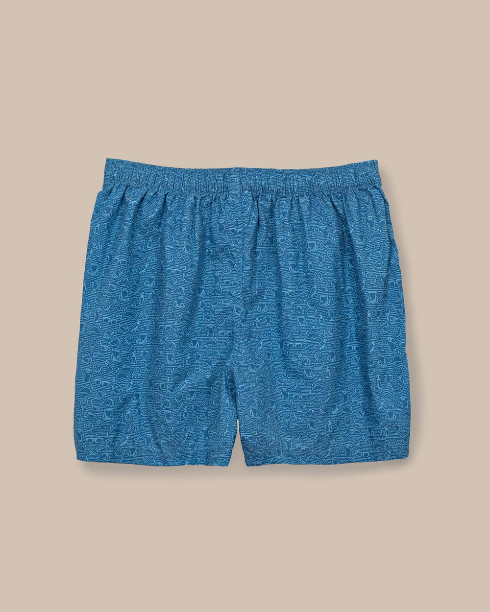 The back view of the Southern Tide Let's Go Clubbing Boxer by Southern Tide - Coronet Blue