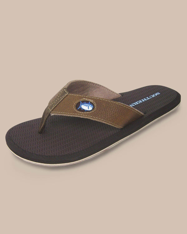 The front view of the Mens River Rock Flipjacks by Southern Tide - River Rock