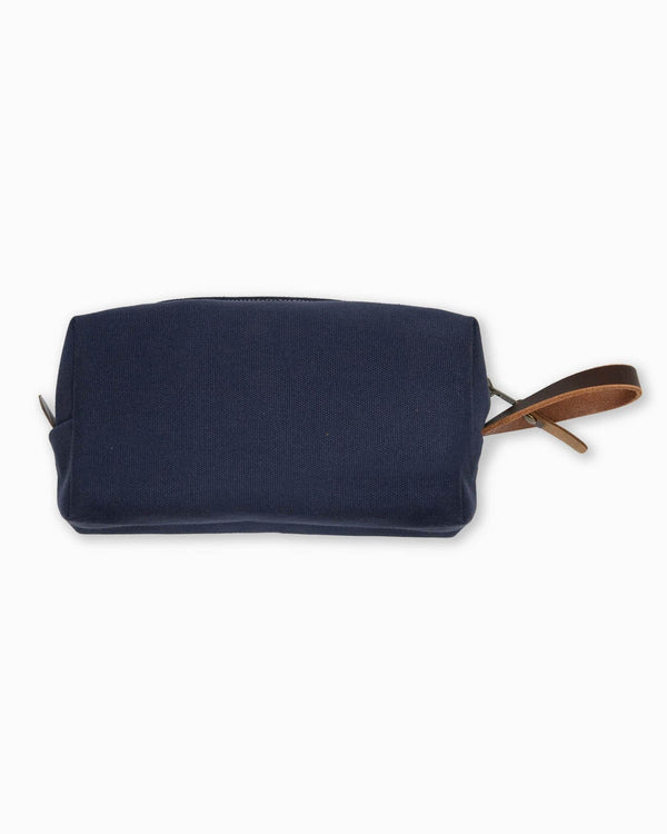 The front view of the Southern Tide Navy Dopp Kit by Southern Tide - Navy