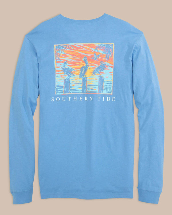 The back view of the Pelican Sunset Long Sleeve T-Shirt by Southern Tide - Ocean Channel