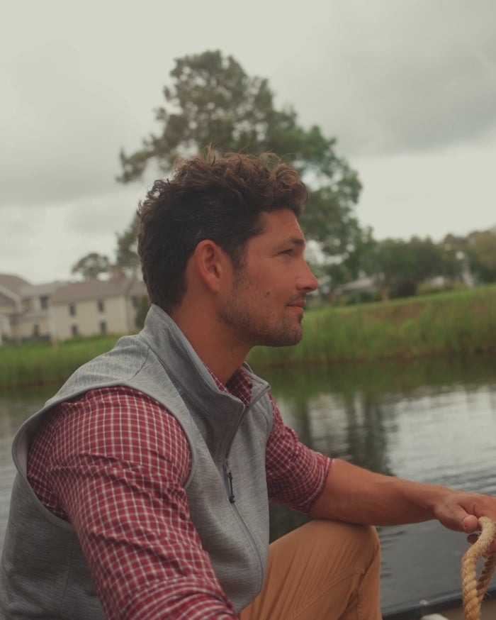 The video of the Southern Tide Baybrook Heather Vest by Southern Tide - Heather Ultimate Grey