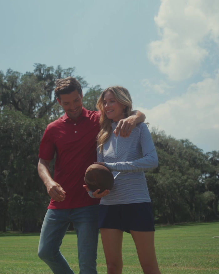 The video view of the Southern Tide Neeley brrr Performance Short by Southern Tide - Nautical Navy