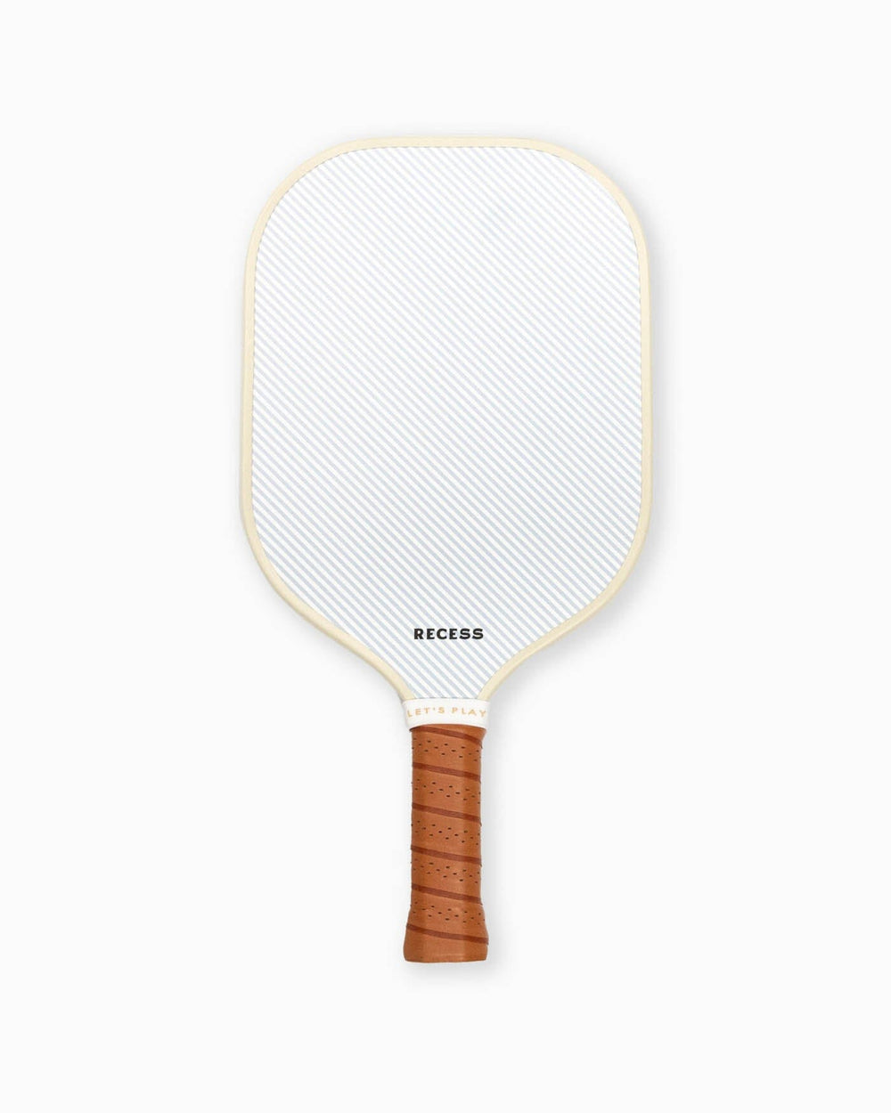 The back view of the Southern Tide Recess + Southern Tide Skipjack Stripe Pickleball Paddle by Southern Tide - Sky Blue