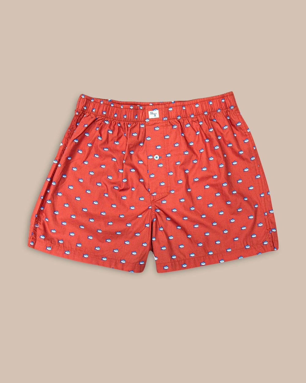 The front view of the Southern Tide Skipjack Boxer Short by Southern Tide - Dusty Coral