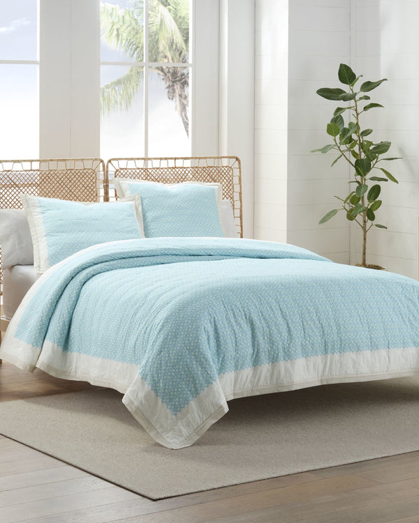 The front view of the Southern Tide Southern Tide Bellweather Quilt by Southern Tide - Multi
