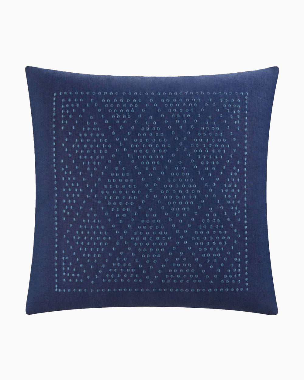 The front view of the Southern Tide Diamond Geo Square Navy Decorative Pillow by Southern Tide - Navy