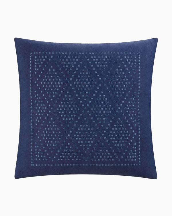 The front view of the Southern Tide Diamond Geo Square Navy Decorative Pillow by Southern Tide - Navy