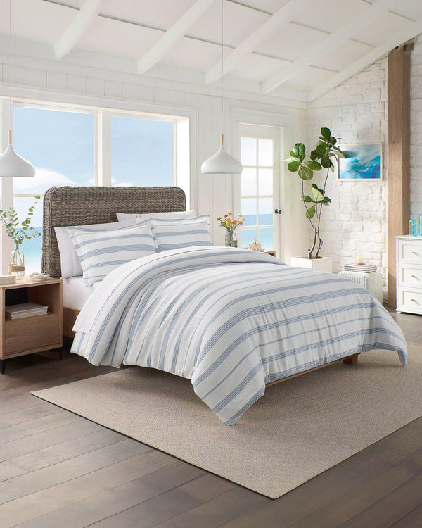 The lifestyle view of the Southern Tide Florence Comforter Set by Southern Tide - White