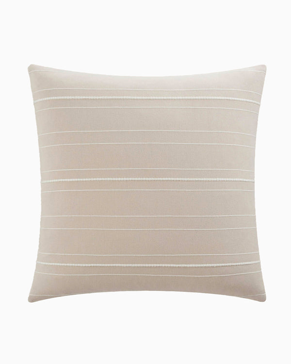 The front view of the Southern Tide Southern Tide Hartsville Square Tan Decorative Pillow by Southern Tide - Tan