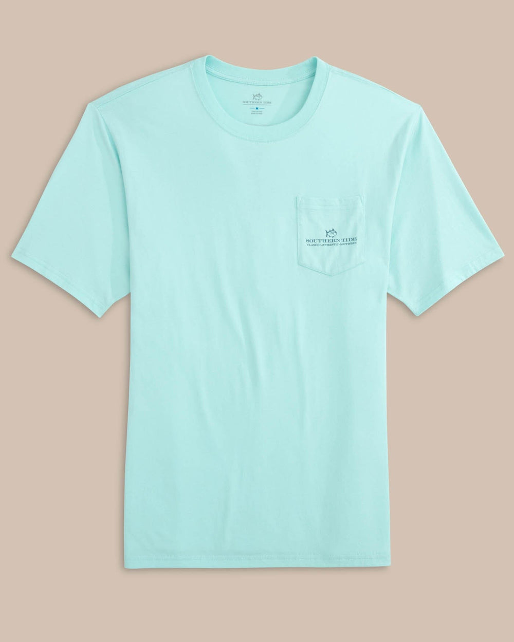 The front view of the Southern Tide ST Tradition Short Sleeve T-Shirt by Southern Tide - Wake Blue
