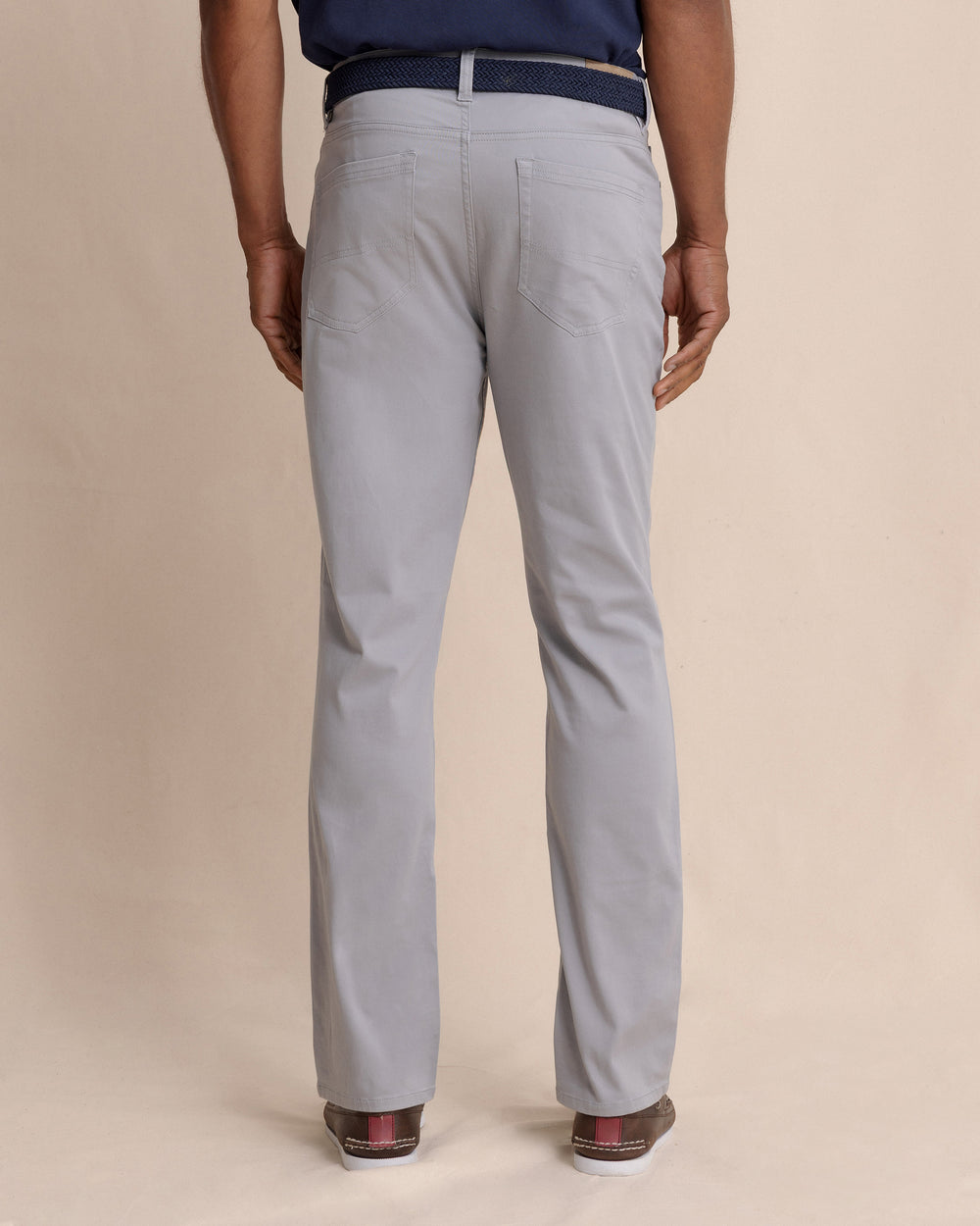 The back view of the Southern Tide Sullivan Five Pocket Pant by Southern Tide - Ultimate Grey