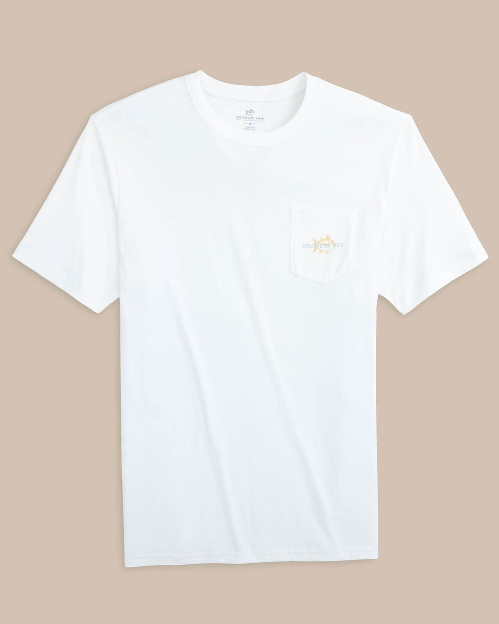 The front view of the Southern Tide Sunset Split Short Sleeve T-Shirt by Southern Tide - Classic White