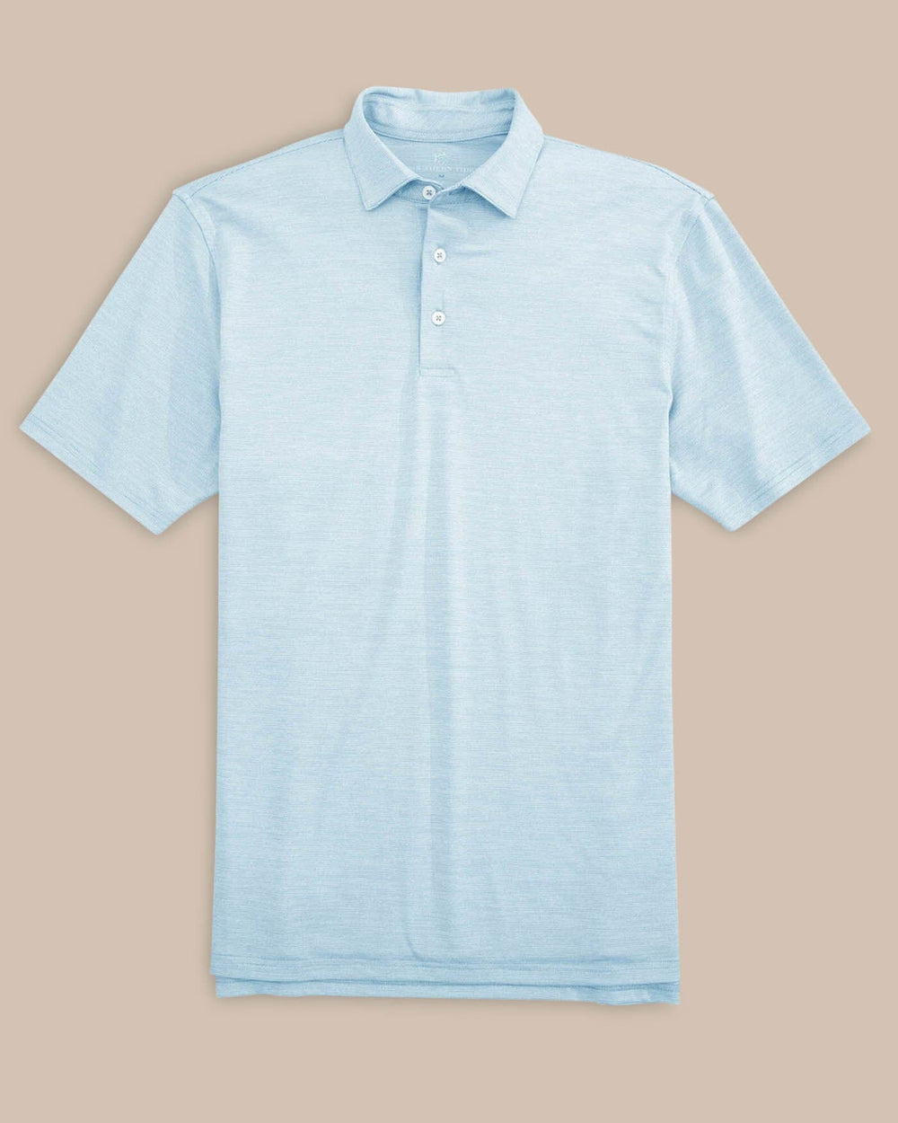 The front view of the Team Colors Driver Spacedye Polo Shirt by Southern Tide - Rush Blue