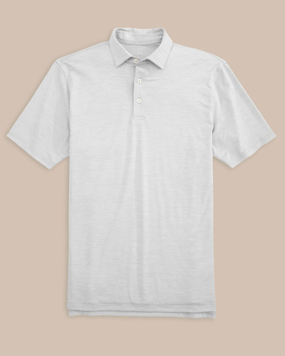 The front view of the Southern Tide Team Colors Driver Spacedye Polo Shirt by Southern Tide - Slate Grey