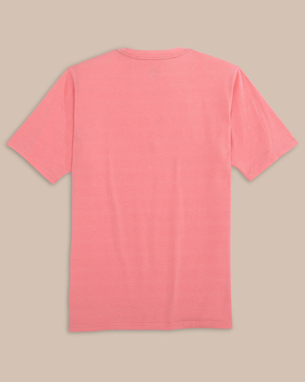 The back view of the Southern Tide The Seaport Davenport Stripe Tee by Southern Tide - Geranium Pink