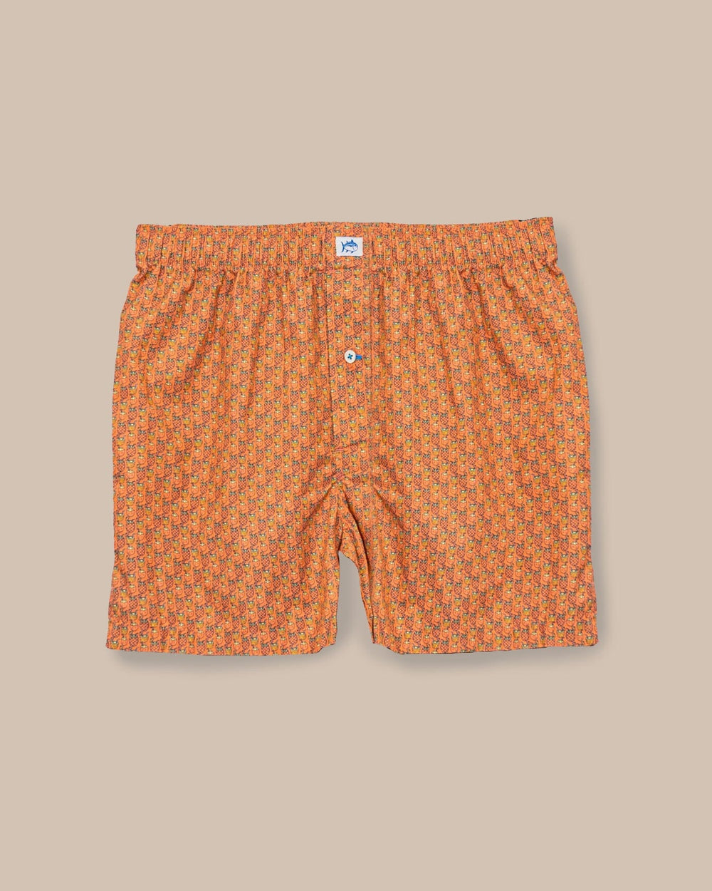 The front view of the Southern Tide Vacation Views Boxer by Southern Tide - Desert Flower Coral