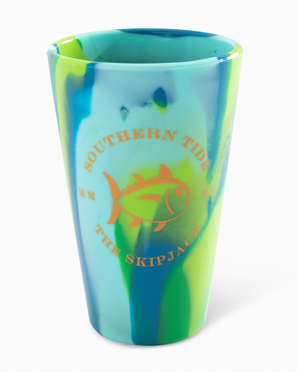 The front view of the Collectible 16 oz Flex Cup by Southern Tide - Sea Swirl