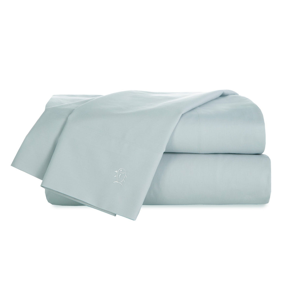 The folded view of the Cotton Twill Sheet Set by Southern Tide - Sunlight Blue