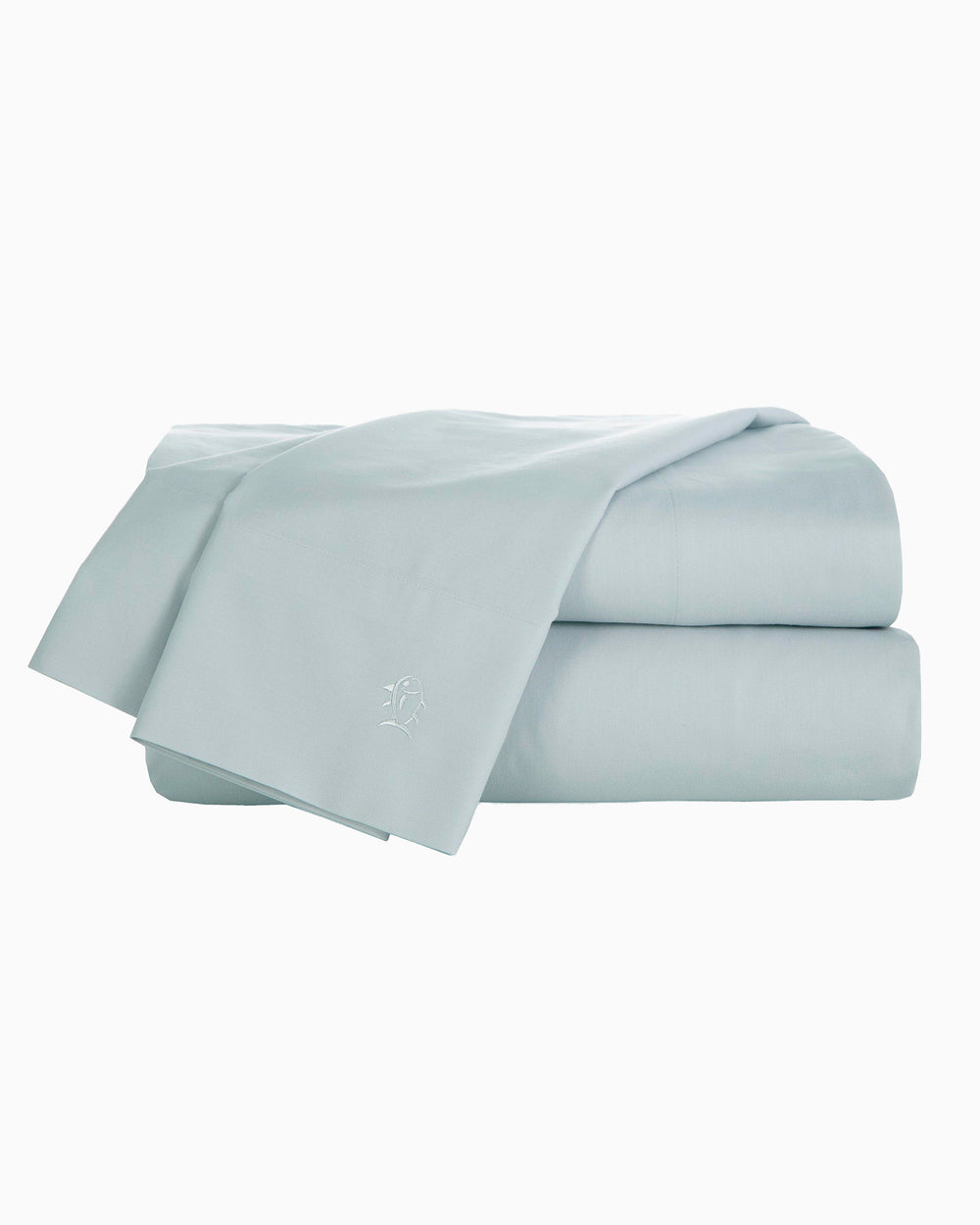 The folded view of the Cotton Twill Sheet Set by Southern Tide - Sunlight Blue
