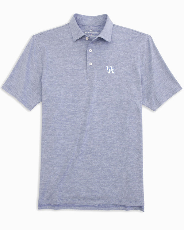 The  view of the Kentucky Wildcats Driver Spacedye Polo Shirt by Southern Tide - University Blue