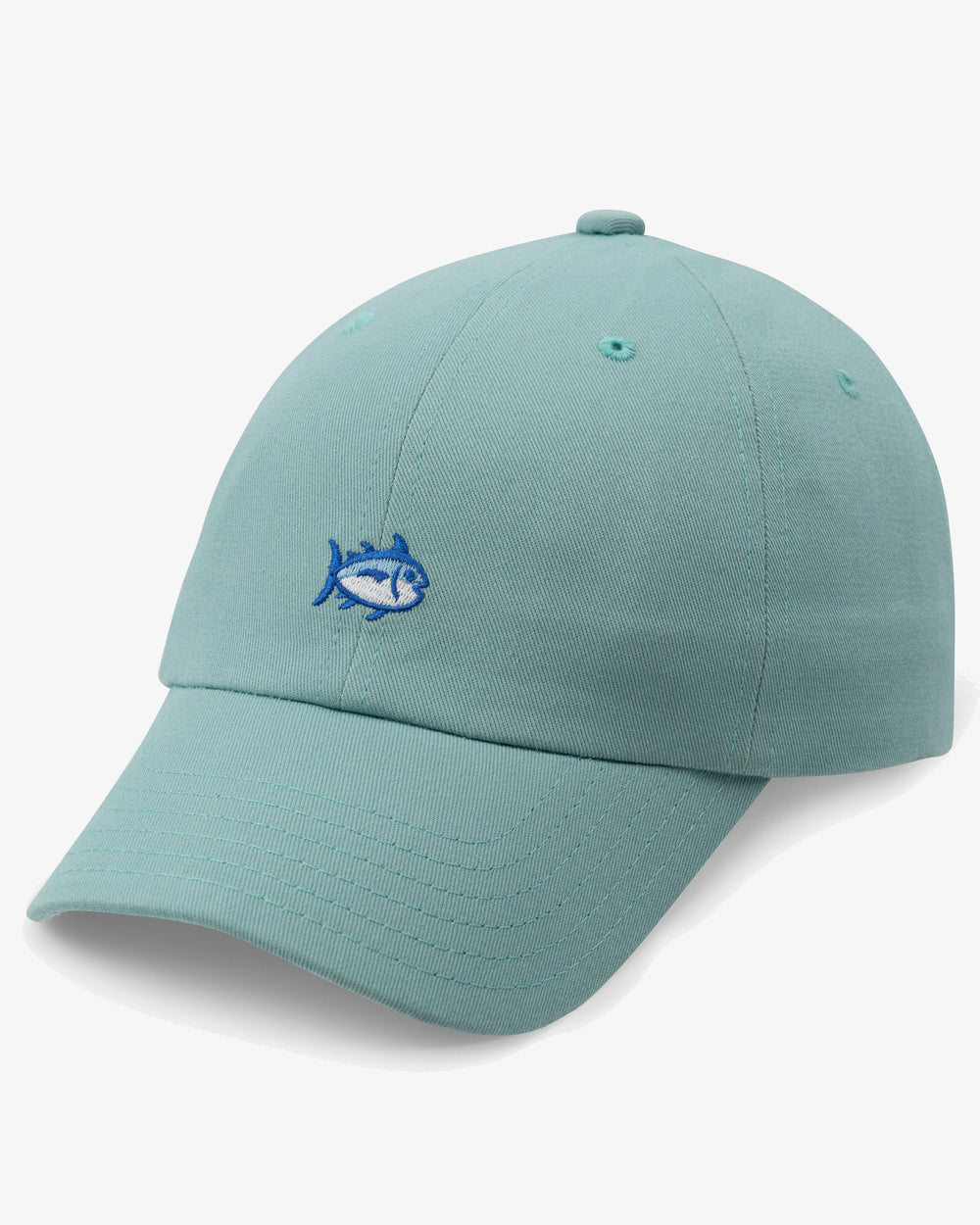 The front view of the Kid's Mini Skipjack Hat by Southern Tide - Wake Blue