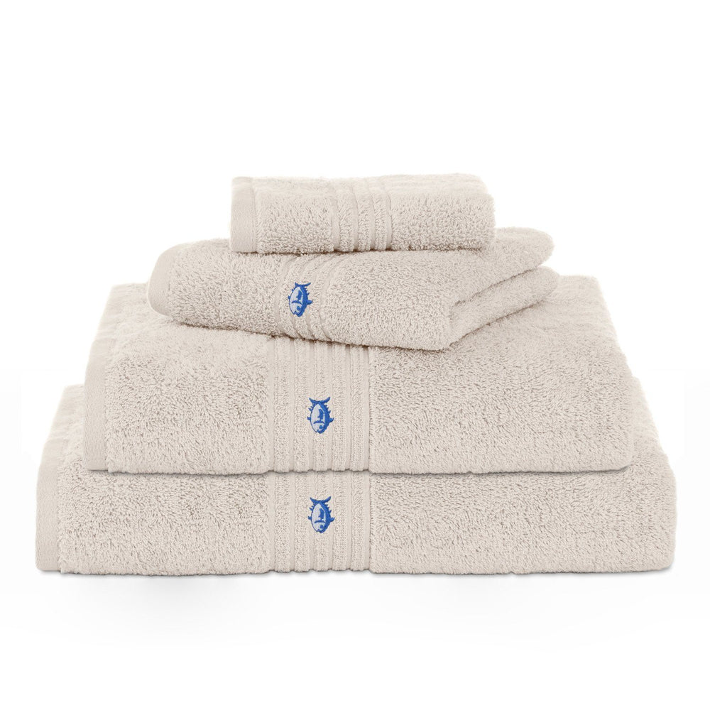 The front view of the Southern Tide Performance 5.0 Towel by Southern Tide - Birch