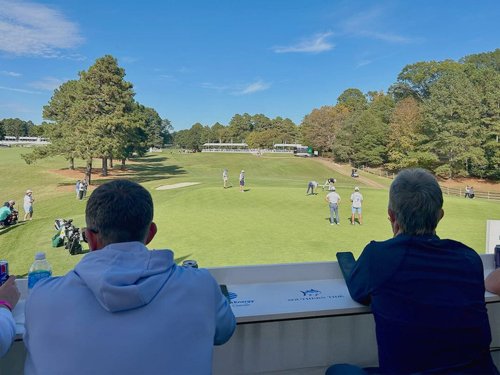 Men watching golf tournament at Country Club of Virginia