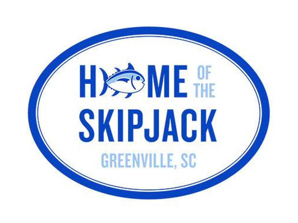 "Home of the Skipjack" with Southern Tide logo.