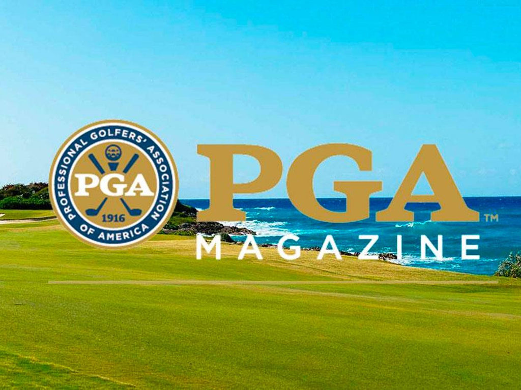 Golf course next to ocean with PGA logo 